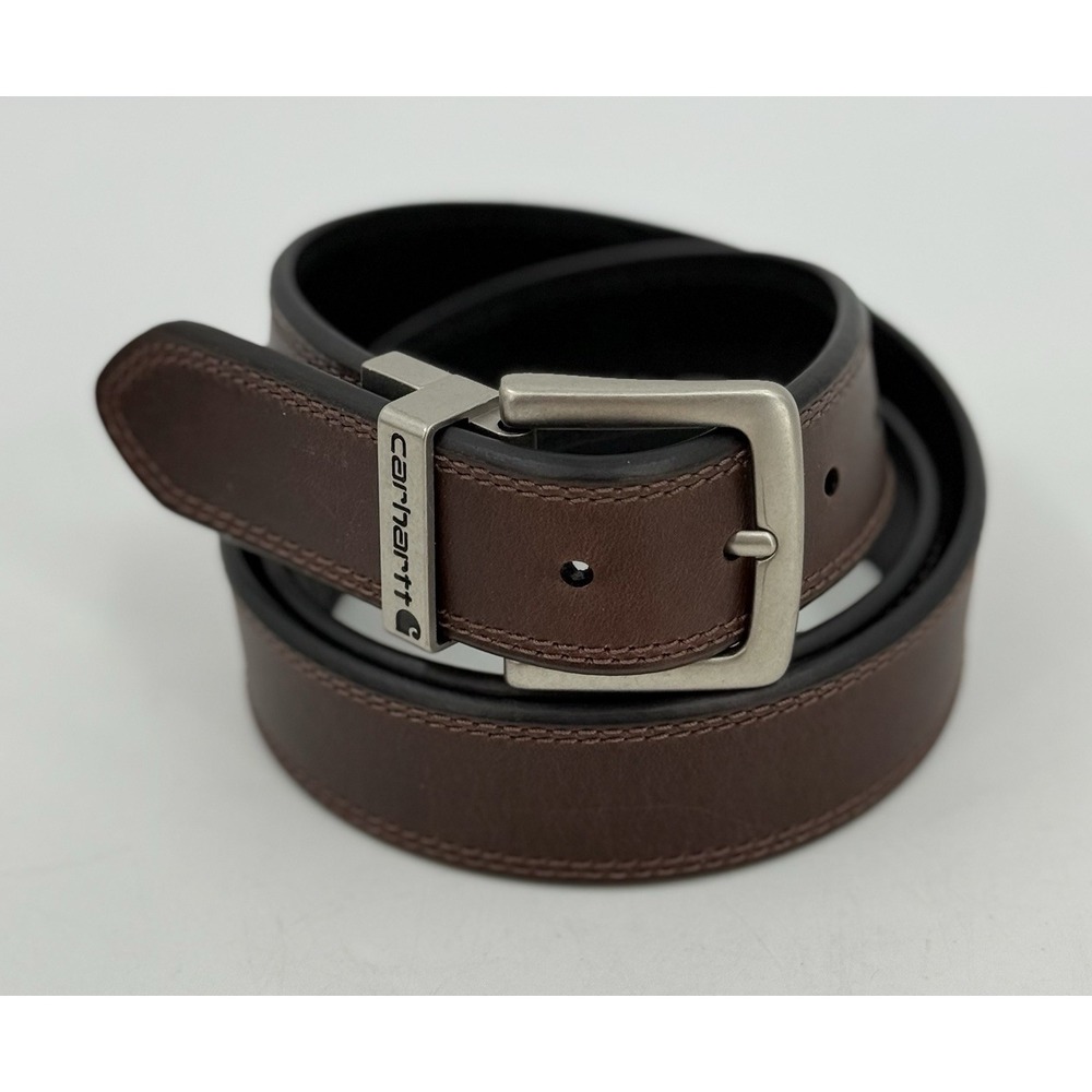 Carhartt Brown & Black Reversible Leather Belt "CH 22503" Men's Size 42 NWOT